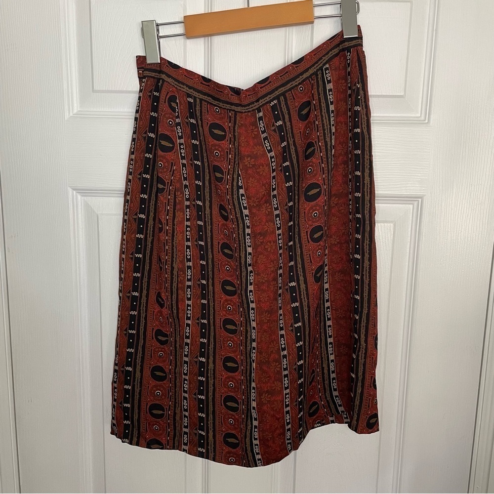 Vintage Aztec Bohemian Midi Skirt 12
